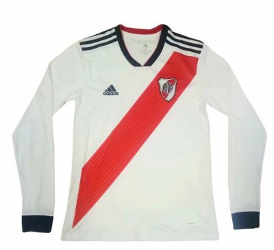 River Plate 2018/19 Home Long Sleeve Shirt Soccer Jersey
