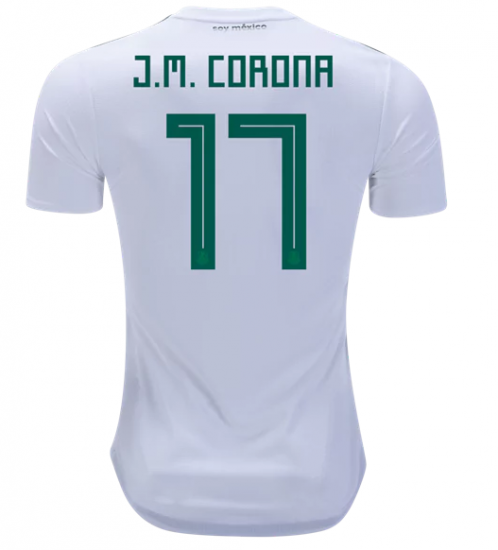 Mexico 2018 World Cup Away J.M. Corona Shirt Soccer Jersey - Click Image to Close