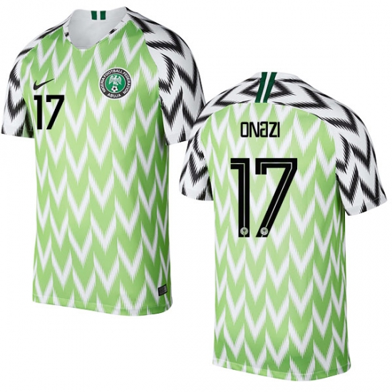 Nigeria Fifa World Cup 2018 Home Ogenyi Onazi 17 Shirt Soccer Jersey - Click Image to Close