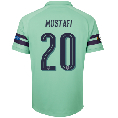 Arsenal 2018/19 Shkodran Mustafi 20 UEFA Europa Third Shirt Soccer Jersey