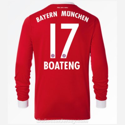 Bayern Munich 2017/18 Home Boateng #17 Long Sleeved Soccer Shirt