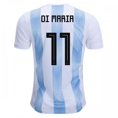 Argentina 2018 World Cup Home Angel Di Maria #11 Shirt Soccer Jersey