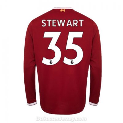 Liverpool 2017/18 Home Stewart #35 Long Sleeved Shirt Soccer Jersey