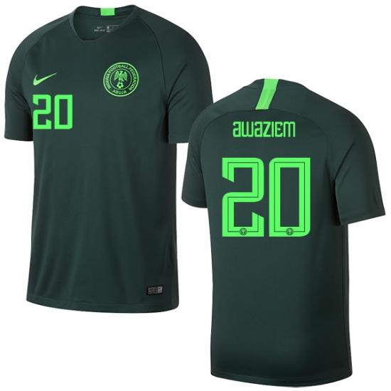 Nigeria Fifa World Cup 2018 Away Awaziem 20 Shirt Soccer Jersey - Click Image to Close