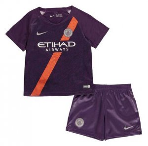 Manchester City 2018/19 Third Kids Soccer Jersey Kit Children Shirt + Shorts