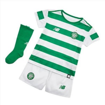 Celtic 2018/19 Home Kids Soccer Jersey Whole Kit Children Shirt + Shorts + Socks
