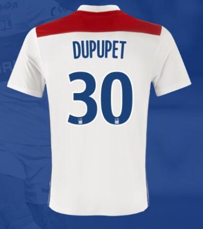 Olympique Lyonnais 2018/19 DUPUPET 30 Home Shirt Soccer Jersey