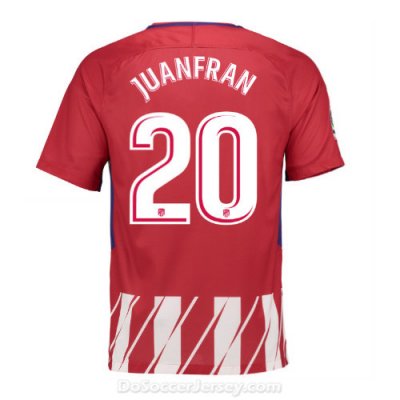 Atlético de Madrid 2017/18 Home Juanfran #20 Shirt Soccer Jersey