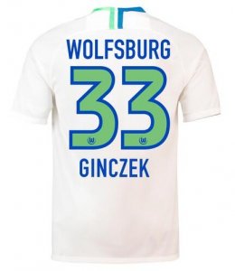 VfL Wolfsburg 2018/19 GINCZEK 33 Away Shirt Soccer Jersey