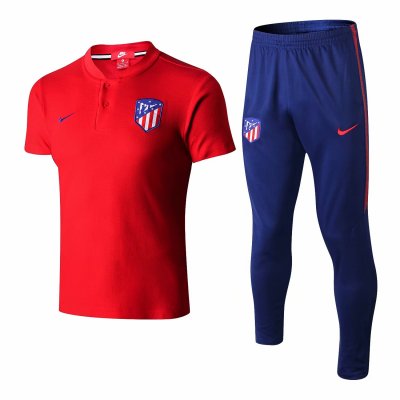 Atletico Madrid 2018/19 Red Polo + Pants Training Suit