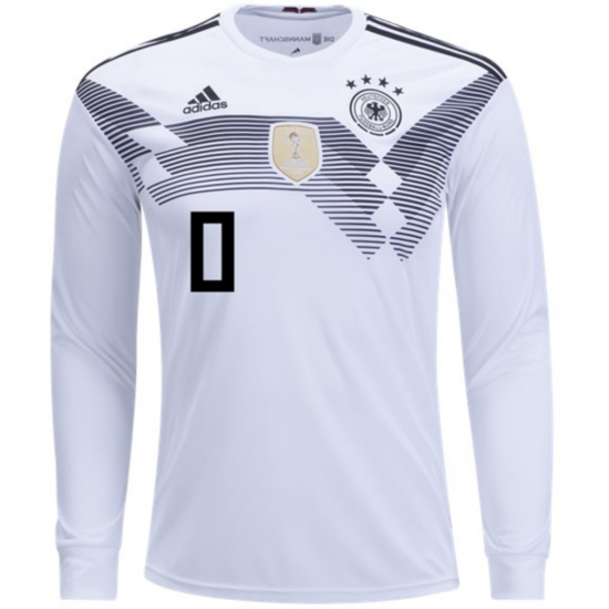 Germany 2018 World Cup Home Long Sleeved Personalized Shirt Soccer Jersey - Click Image to Close