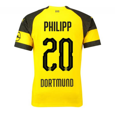 Borussia Dortmund 2018/19 Philipp 20 Home Shirt Soccer Jersey