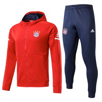 Bayern Munich 2017/18 Training Suit Red Hoodie Jacket + Pants