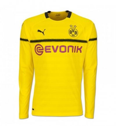 Borussia Dortmund 2018/19 Cup Home Long Sleeve Shirt Soccer Jersey