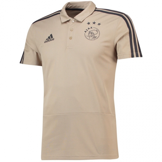 Ajax 2018/19 Gold Polo Shirt - Click Image to Close