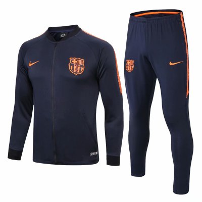 Barcelona 2018/19 Navy Orange Stripe Training Suit (Jacket+Trouser)
