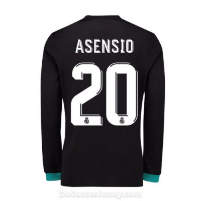 Real Madrid 2017/18 Away Asensio #20 Long Sleeved Shirt Soccer Jersey