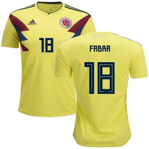 Colombia 2018 World Cup FRANK FABRA 18 Home Shirt Soccer Jersey