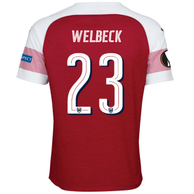 Arsenal 2018/19 Danny Welbeck 23 UEFA Europa Home Shirt Soccer Jersey
