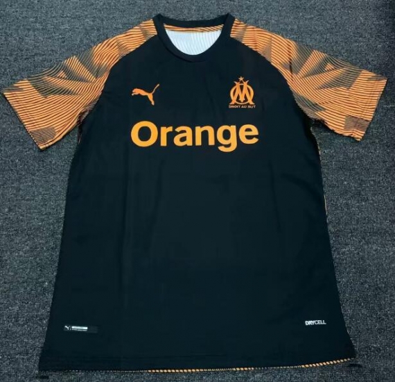 Marseilles 2019/20 Black Orange Training Shirt - Click Image to Close