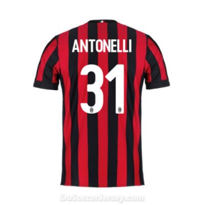 AC Milan 2017/18 Home Antonelli #31 Shirt Soccer Jersey