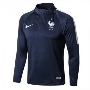 France 2018 World Cup Zipper Training Sweat Top Blue