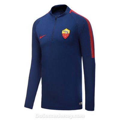 AS Roma 2017/18 Navy Training Zipper Sweat Top Shirt