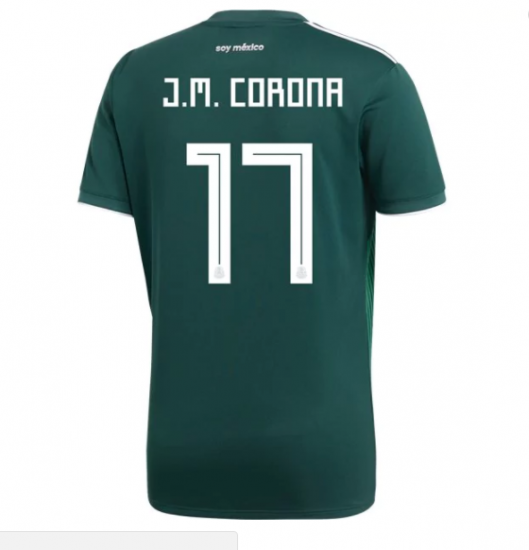 Mexico 2018 World Cup Home J.M. Corona Shirt Soccer Jersey - Click Image to Close