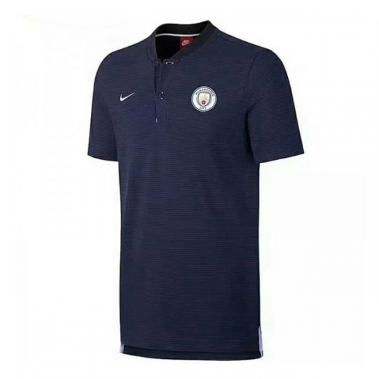 Manchester City 2017/18 Navy Polo Shirt - Click Image to Close