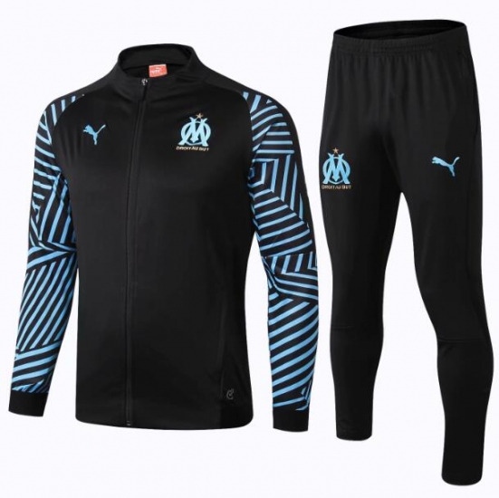 Olympique Marseille 2018/19 Black Training Suit (Jacket+Trouser) - Click Image to Close