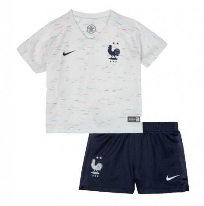France 2 Stars 2018 World Cup Away Kids Soccer Kit Children Shirt And Shorts