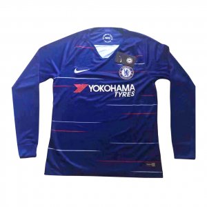 Chelsea 2018/19 Home Long Sleeve Shirt Soccer Jersey
