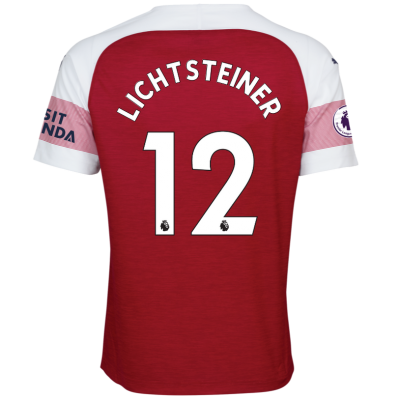 Arsenal 2018/19 Stephan Lichtsteiner 12 Home Shirt Soccer Jersey