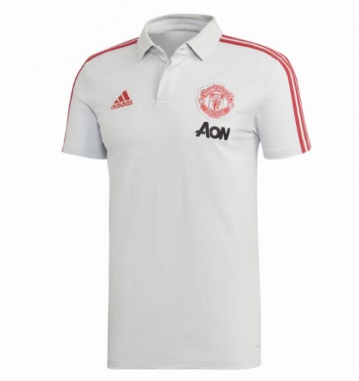 Manchester United 2018/19 White Polo Shirt - Click Image to Close