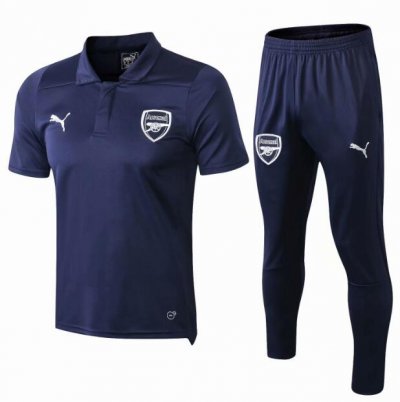Arsenal 2018/19 Royal Blue Polo + Pants Training Suit