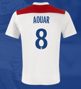 Olympique Lyonnais 2018/19 AOUAR 8 Home Shirt Soccer Jersey