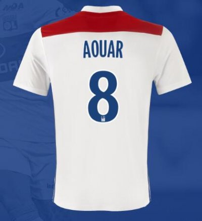 Olympique Lyonnais 2018/19 AOUAR 8 Home Shirt Soccer Jersey
