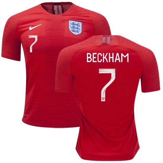 England 2018 FIFA World Cup DAVID BECKHAM 7 Away Shirt Soccer Jersey - Click Image to Close
