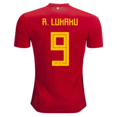 Belgium 2018 World Cup Home Romelu Lukaku #9 Shirt Soccer Jersey