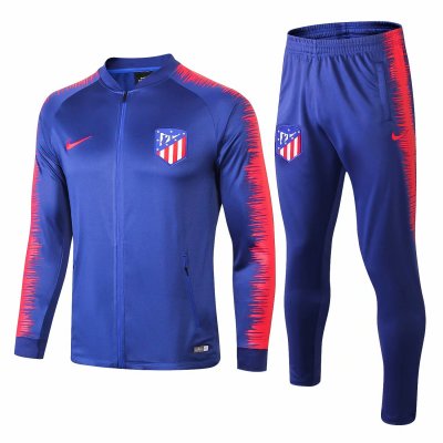 Atletico Madrid 2018/19 Blue Stripe Training Suit (Jacket+Trouser)