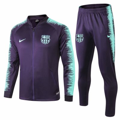 Barcelona 2018/19 Violet Stripe Training Suit (Jacket+Trouser)