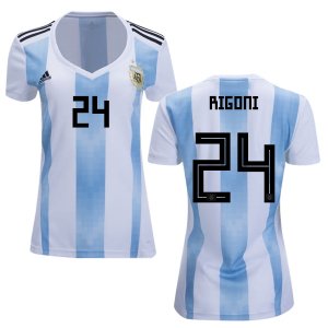 Argentina 2018 FIFA World Cup Home Emiliano Rigoni #24 Women Jersey Shirt
