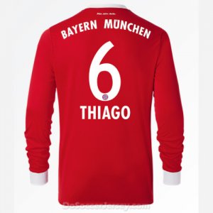 Bayern Munich 2017/18 Home Thiago #6 Long Sleeved Soccer Shirt