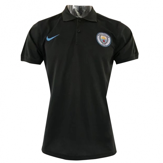 Manchester City Champions League Black 2017 Polo Shirt - Click Image to Close