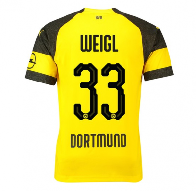 Borussia Dortmund 2018/19 Weigl 33 Home Shirt Soccer Jersey