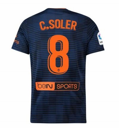Valencia 2018/19 C. SOLER 8 Away Shirt Soccer Jersey