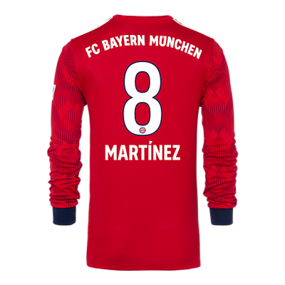 Bayern Munich 2018/19 Home 8 Martinez Long Sleeve Shirt Soccer Jersey