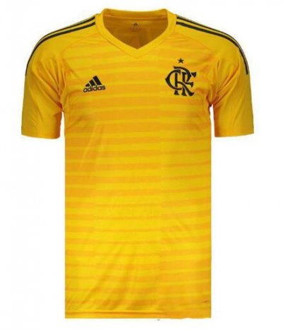 CR Flamengo 2018/19 Yellow Goalkeeper Shirt Soccer Jersey