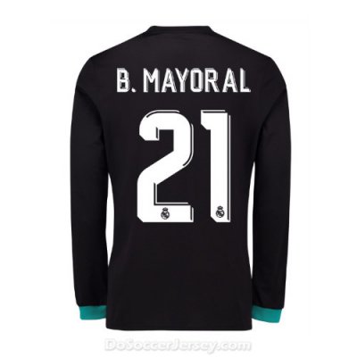 Real Madrid 2017/18 Away B. Mayoral #21 Long Sleeved Shirt Soccer Jersey