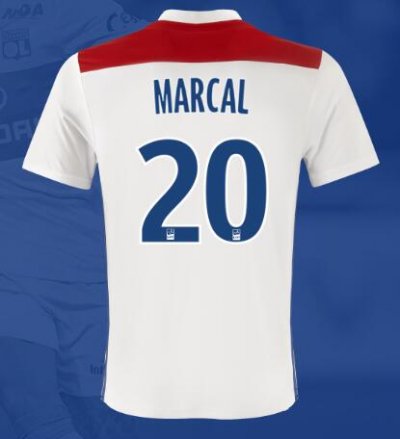 Olympique Lyonnais 2018/19 MARCAL 20 Home Shirt Soccer Jersey